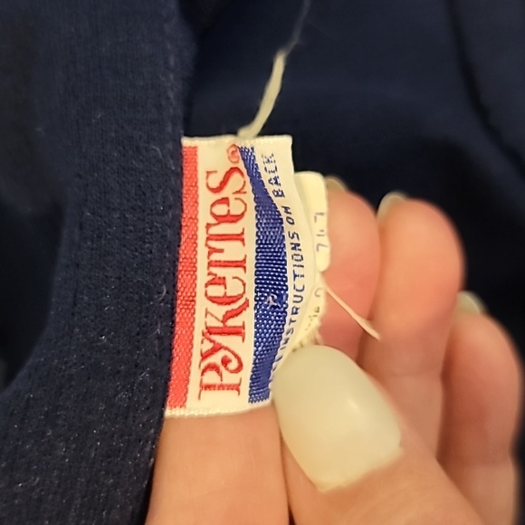 Vintage navy blue polyester shacket size small - Picture 12 of 14